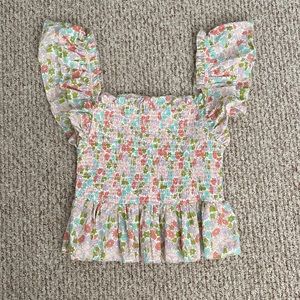 love the label smocked bodice tank